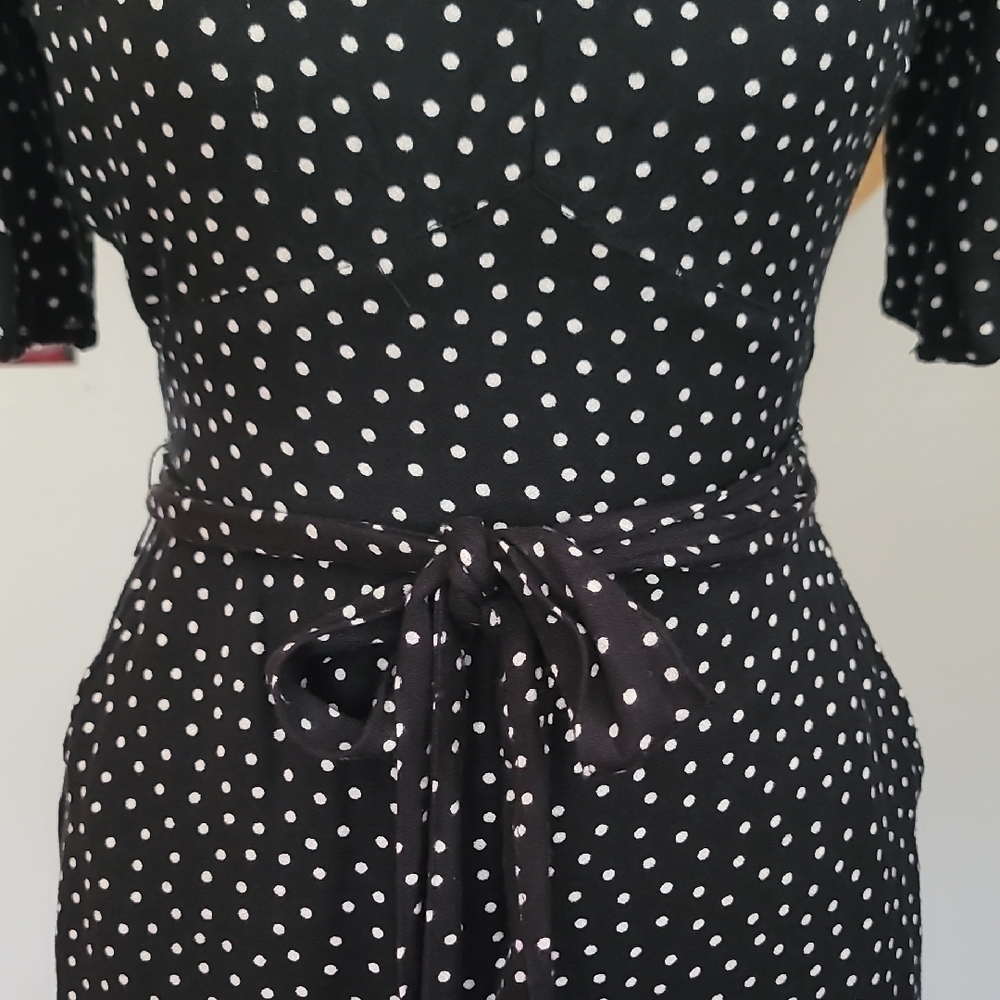 Abercrombie & Fitch Black and White Polka Dot Romper - Picture 5 of 13